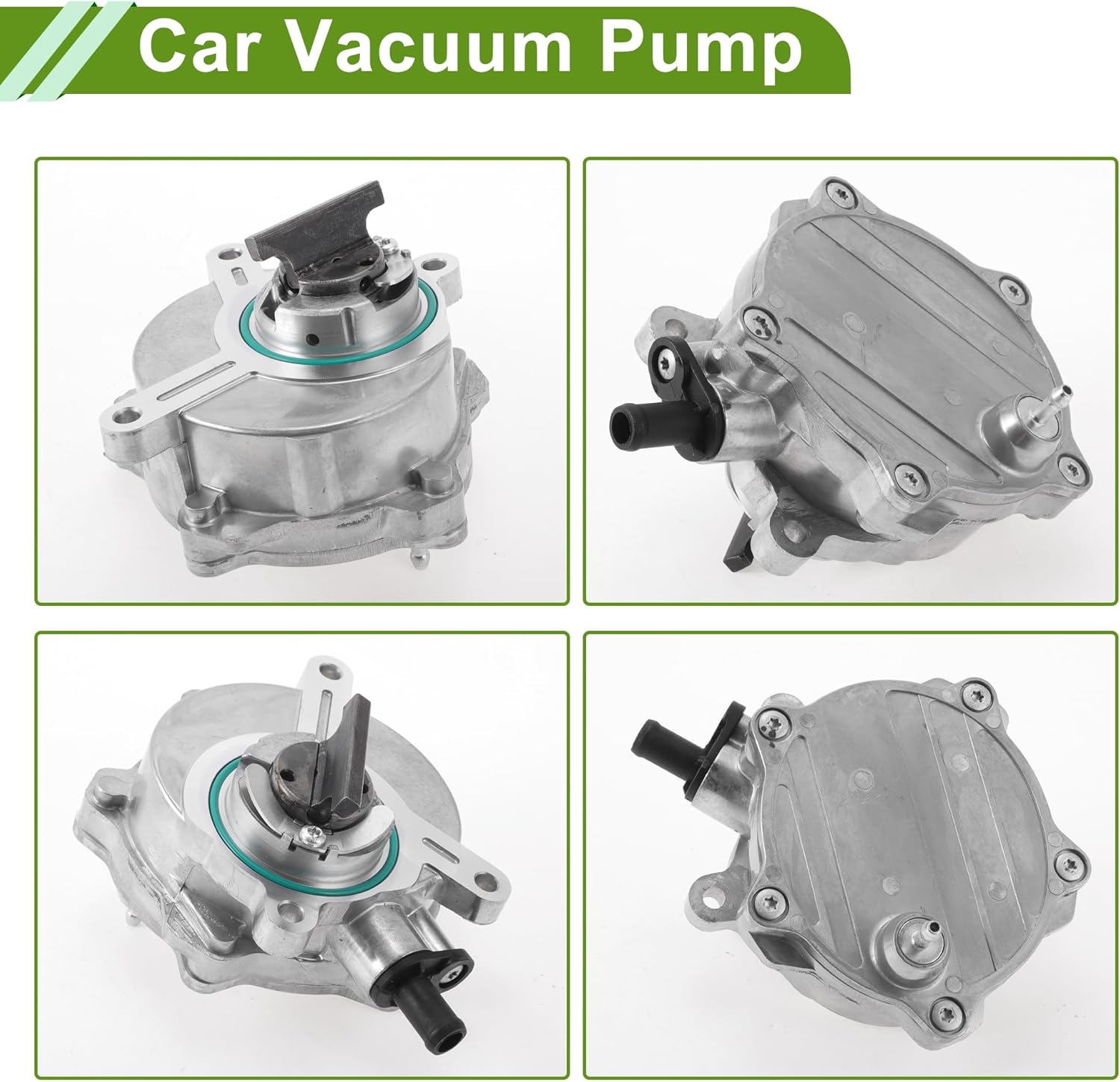 Brake Vacuum Pump No.11667525075 Engine Vacuum Pump for BMW 545i 2004-2005 Aluminum Alloy Silver Tone 1 Pc