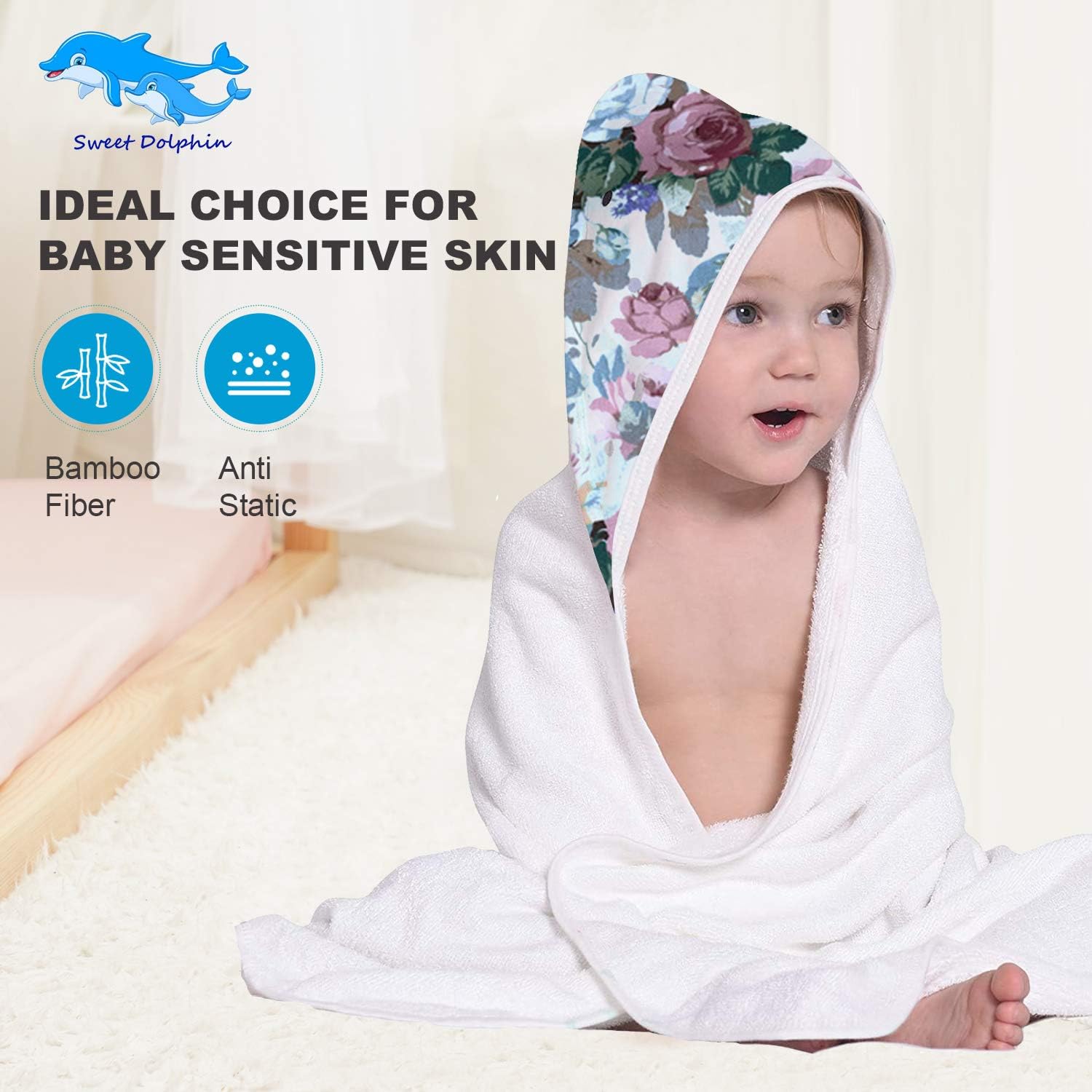 3 Pack Premium Bamboo Baby Bath Towel - Ultra Absorbent - Ultra Soft Organic Hypoallergenic Hooded Towels for Babies,Infant - Newborn Essential Must Haves - Perfect Baby Registry Gifts for Boy Girl : Baby