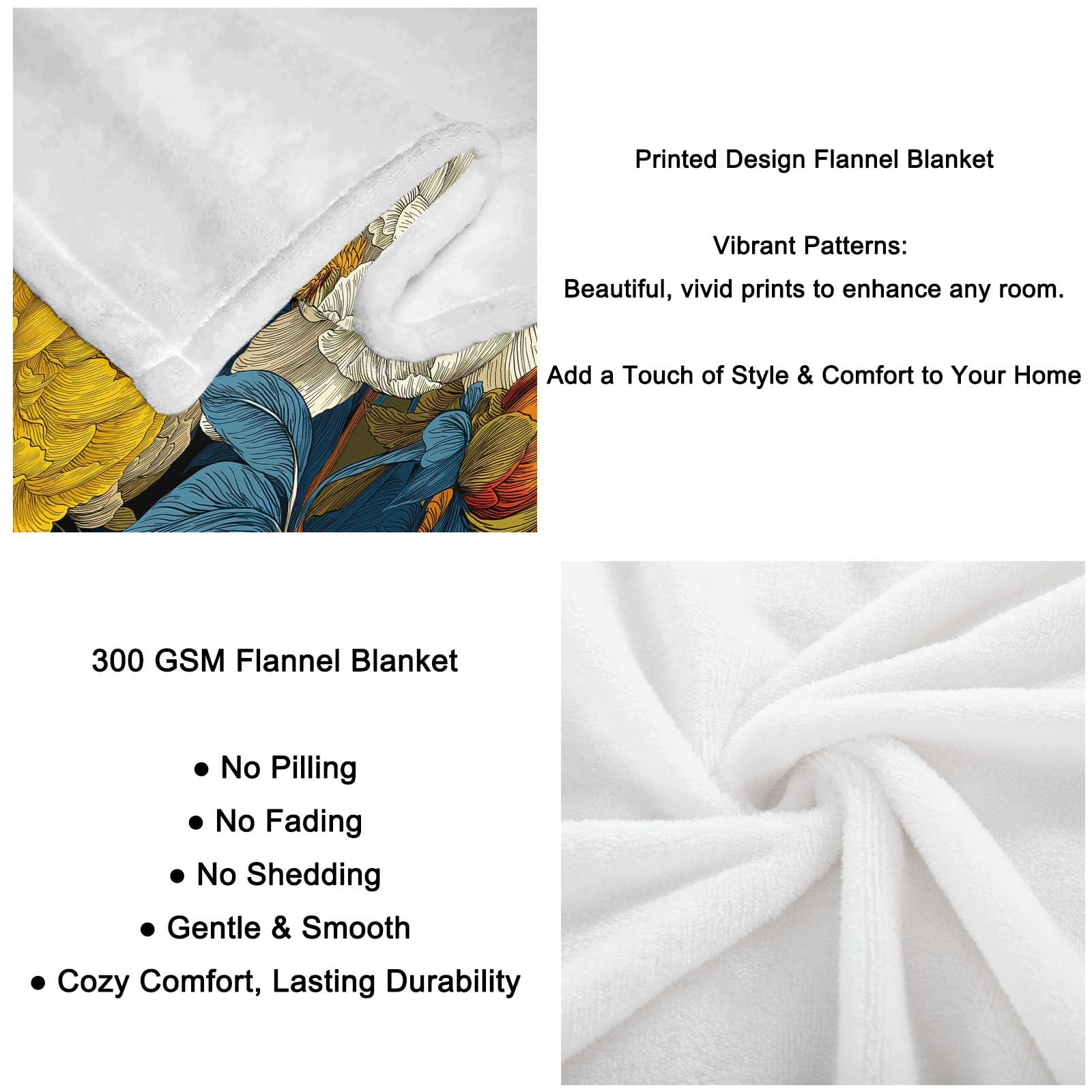 Generico Coperta Plaid Pile Peonia 220x240 cm Coperta Flanella Calda Accogliente e Spessa in Morbido, Plaid Pile Per Letto Divano Sedia, Tutte le Stagioni