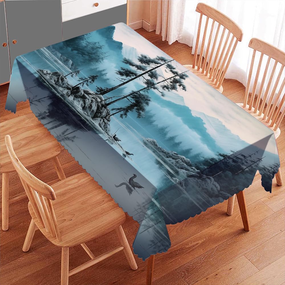 Nappe de table lavable contre les taches pour salle à manger theme nature