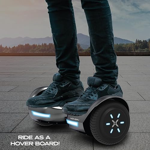 Miniatura 4 de Hover-1 Superstar Hoverboard - Cochecito con asiento combinado, velocidad máxima de 7 MPH, rango de 6 millas, motor de 400 W (2 x 200 W), tiempo de