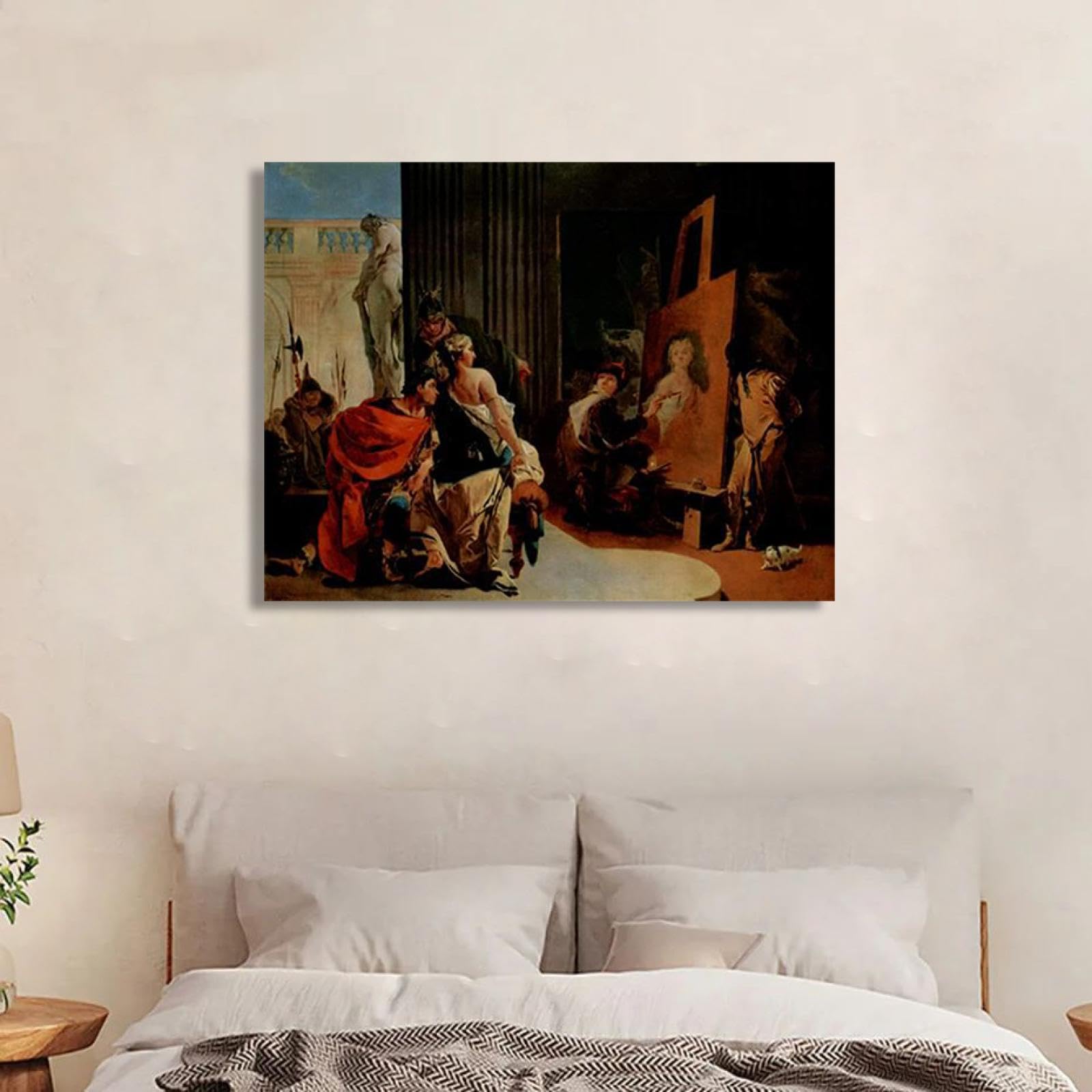 TNGHHSGA Im Atelier des Apeles Leinwanddruck Von Giovanni Battista Tiepolo – Barock-Rokoko-Meisterwerk, Venezianische Schule Malerei, Dekorative öLgemäLde FüR Home Gallery 20x26cm
