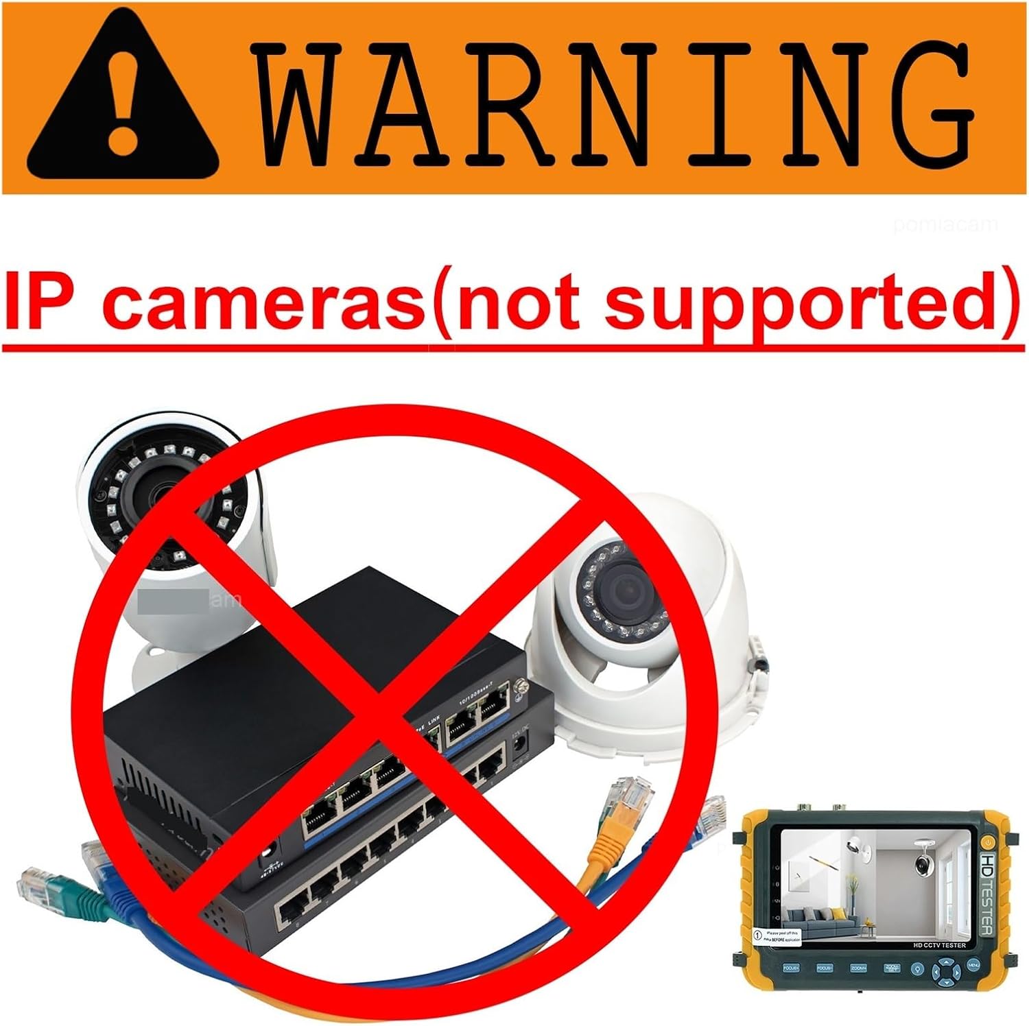 CCTVテスター HD CCTV テスター IV8W CCTV 8MP ADH CVI TVI CVBS 4 Ins 1 カメラ IV8W CCTV カメラテスターモニター 8MP ADH CVI TVI CVBS 4 Ins 1 カメラ HD 同軸テスター D