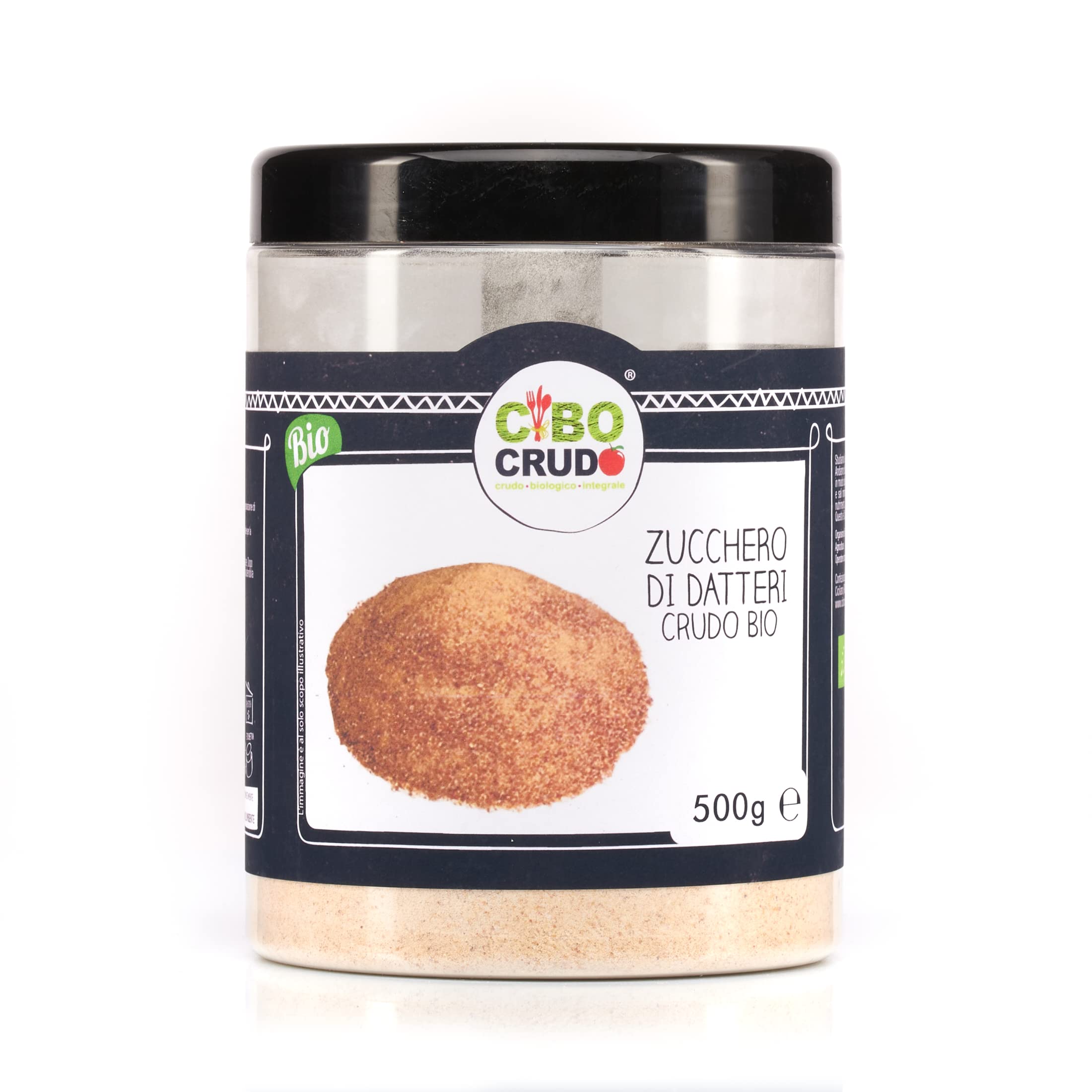 Cibocrudo Farina Di Datteri Biologico, Organic, Dolcificante Naturale – Gr – Contiene Fibre, Ricco Di Sali Minerali, Zucchero Integrale Bio, Etichette In Italiano, 500 Grammo