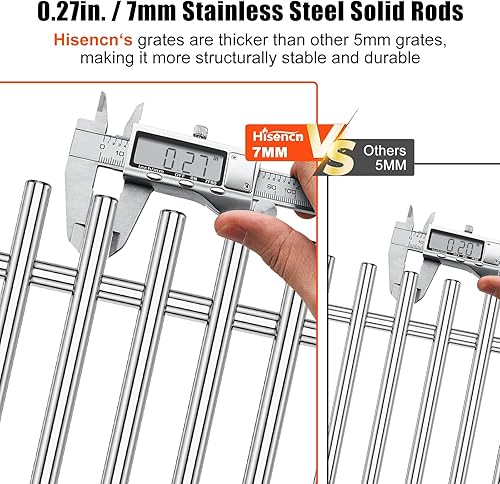 Miniatura 4 de Hisencn Rejillas de cocción para parrilla 7637 para Weber Spirit I y II serie 200, Spirit E210, Spirit S210, Spirit ES220 con control frontal,