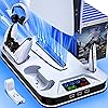ZRZLMVP PS5/Slim/Pro Cooling Station Stand with Dual Controller Charging Station for Playstation 5 Console, PS5 Accessories Incl. Controller Charger, Cooling Fan, Headset Holder,3 USB Hub-White ZRZLMVP PS5/Slim/Pro Cooling Station Stand with Dual Controller Charging Station for Playstation 5 Console, PS5 Accessories Incl. Controller Charger, Cooling Fan, Headset Holder,3 USB Hub-White