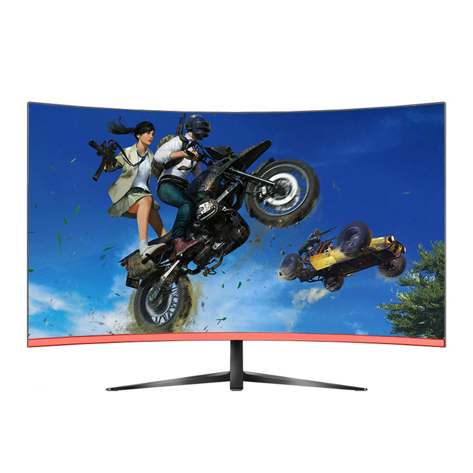YILANJUN 27" Gaming Monitor, 1800R Curved Display, 144/165Hz, HDMI+DP+Audio+USB, FHD 19201080, HDR, 
