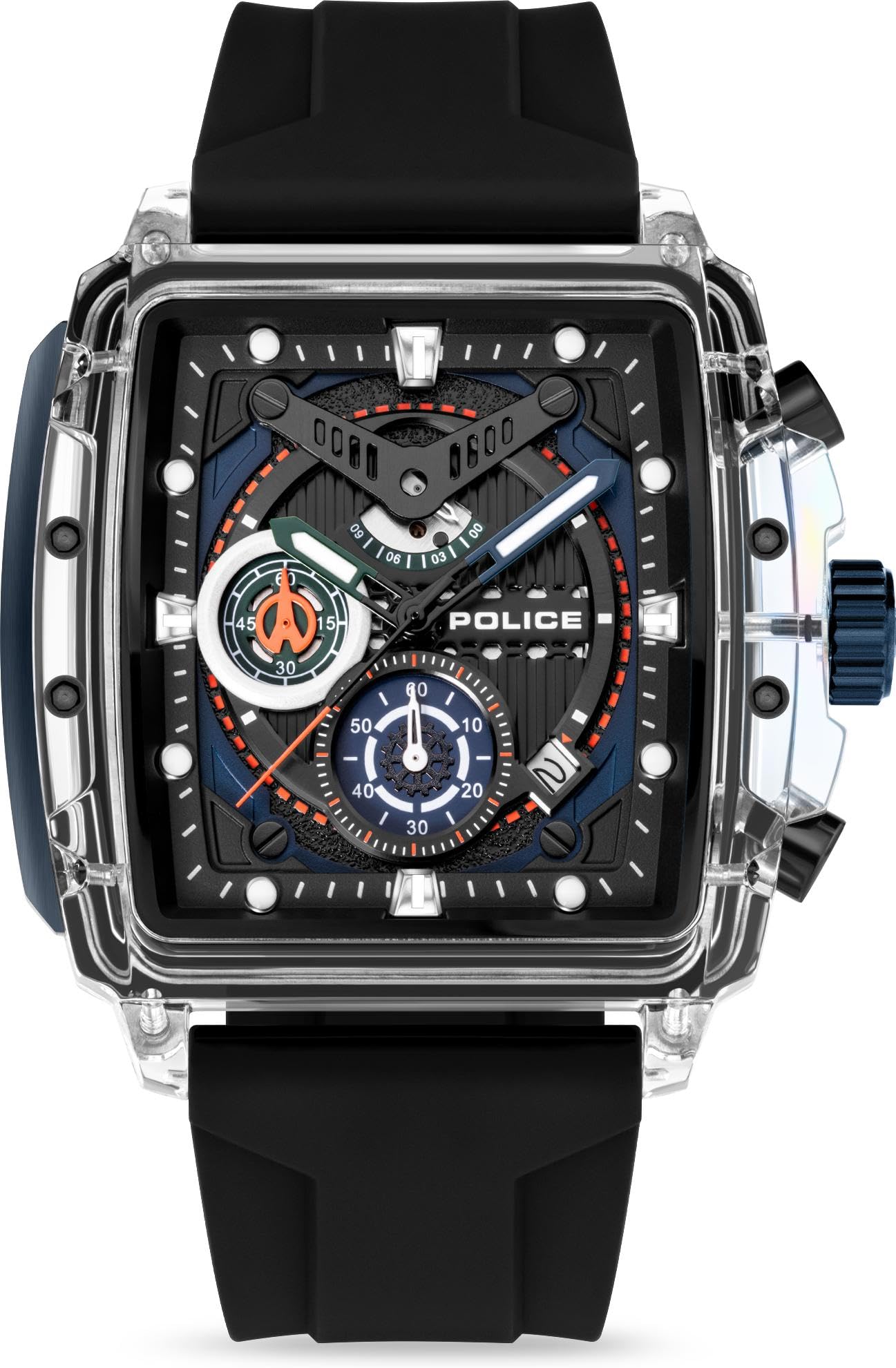 Police Clout Herrenuhr Quarz Kunststoff 44 mm