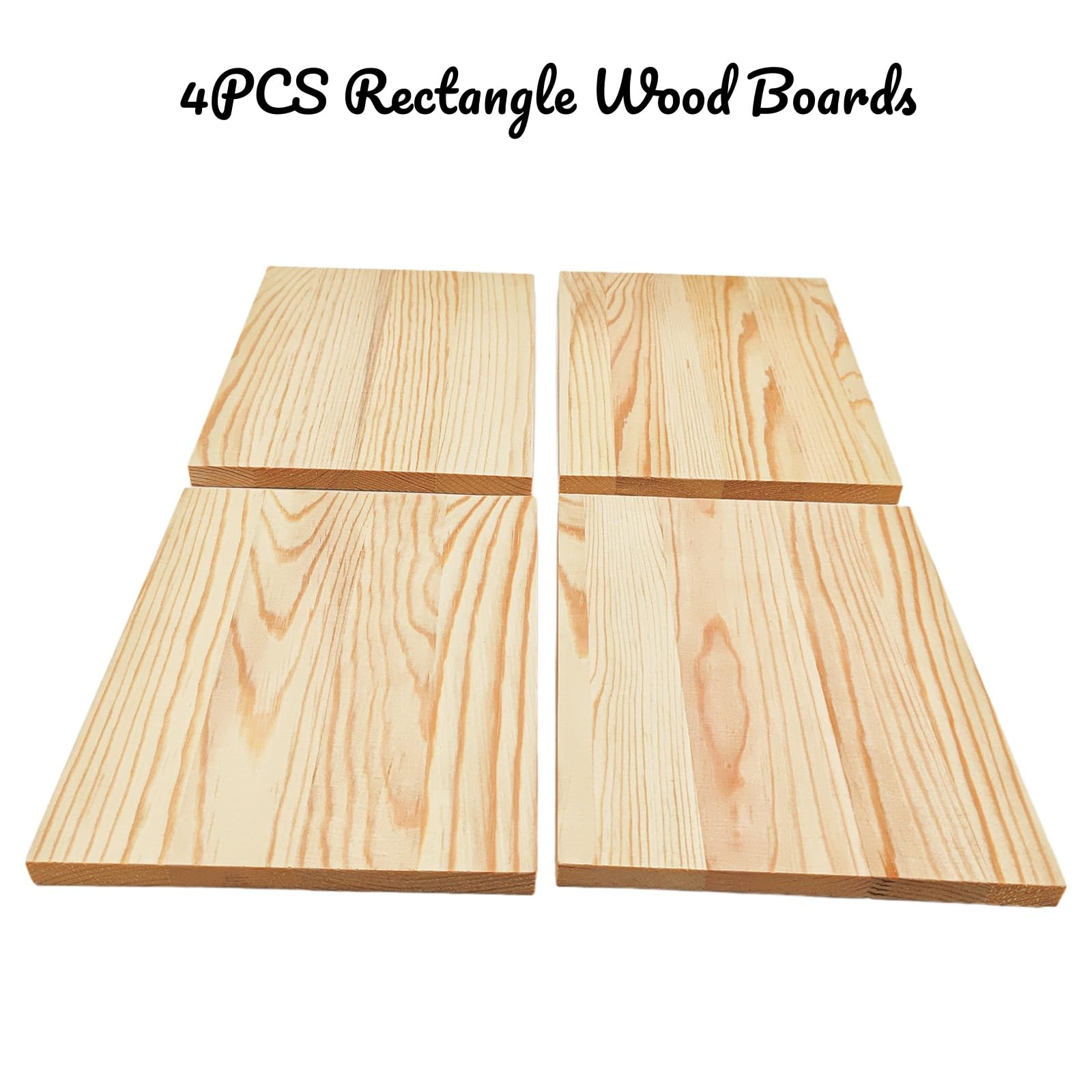 4PCS Rectangle Wood Boards Unfinished Wood Blocks for Crafting 20x15x1cm Blank Whittling Wooden Blocks for Carving,Painting & Burning - Image 2