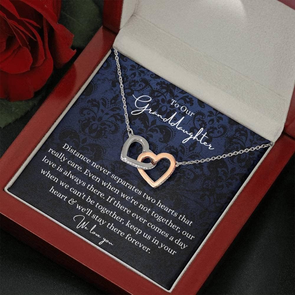 To My Granddaughter Necklace, Granddaughter Gifts From Grandma Grandmother Or Grandpa Grandfather, Granddaughter Necklace Love Gift For Adults Or Girls On Birthday, Wedding, Christmas