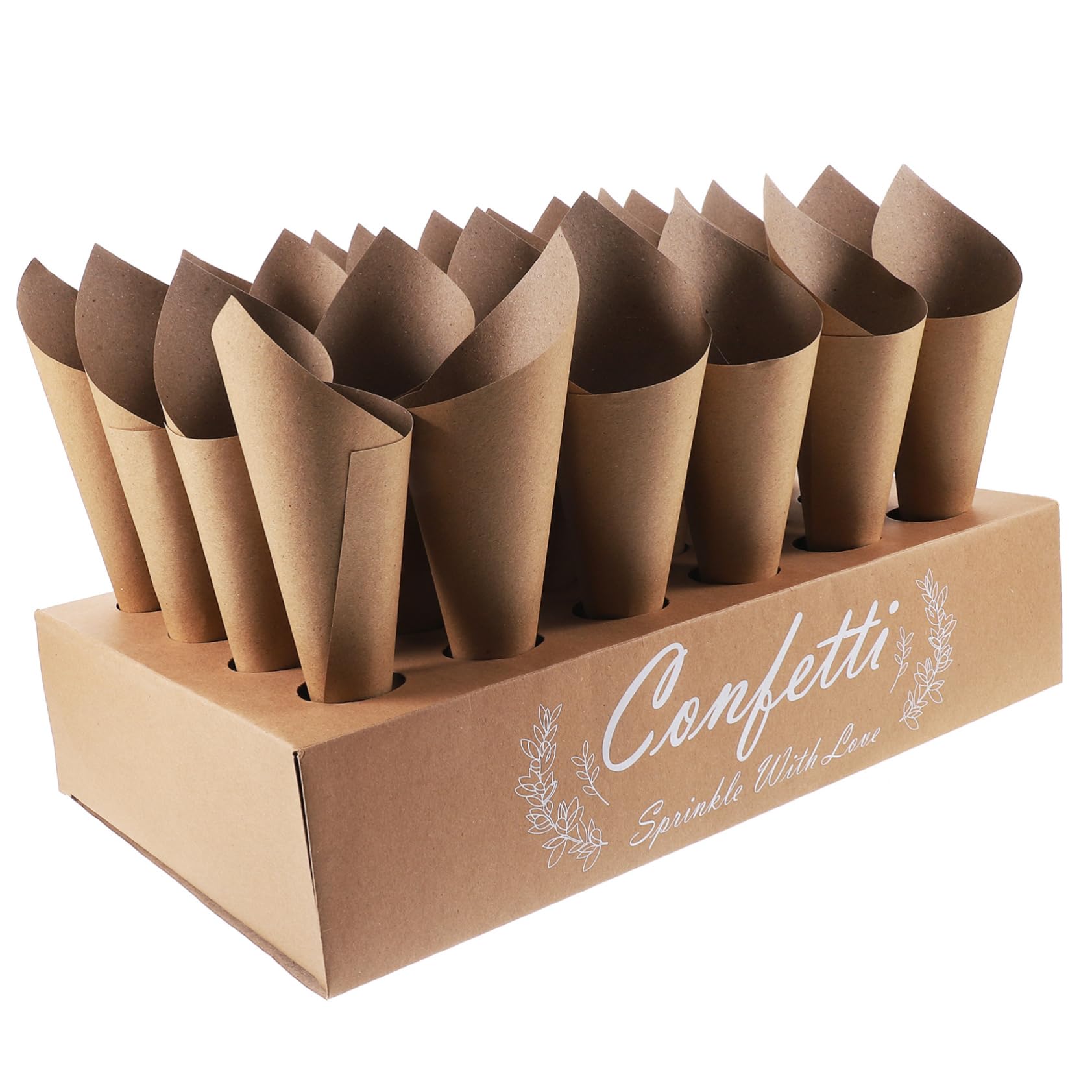 Cônes en papier kraft élégants et sans odeur pour chocolats fins et fêtes
