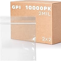 Vista 19 de GPI - Paquete de 100 bolsas de plástico transparente con cremallera de 1 x 1 pulgada de grosor, bolsas de plástico transparente con cierre
