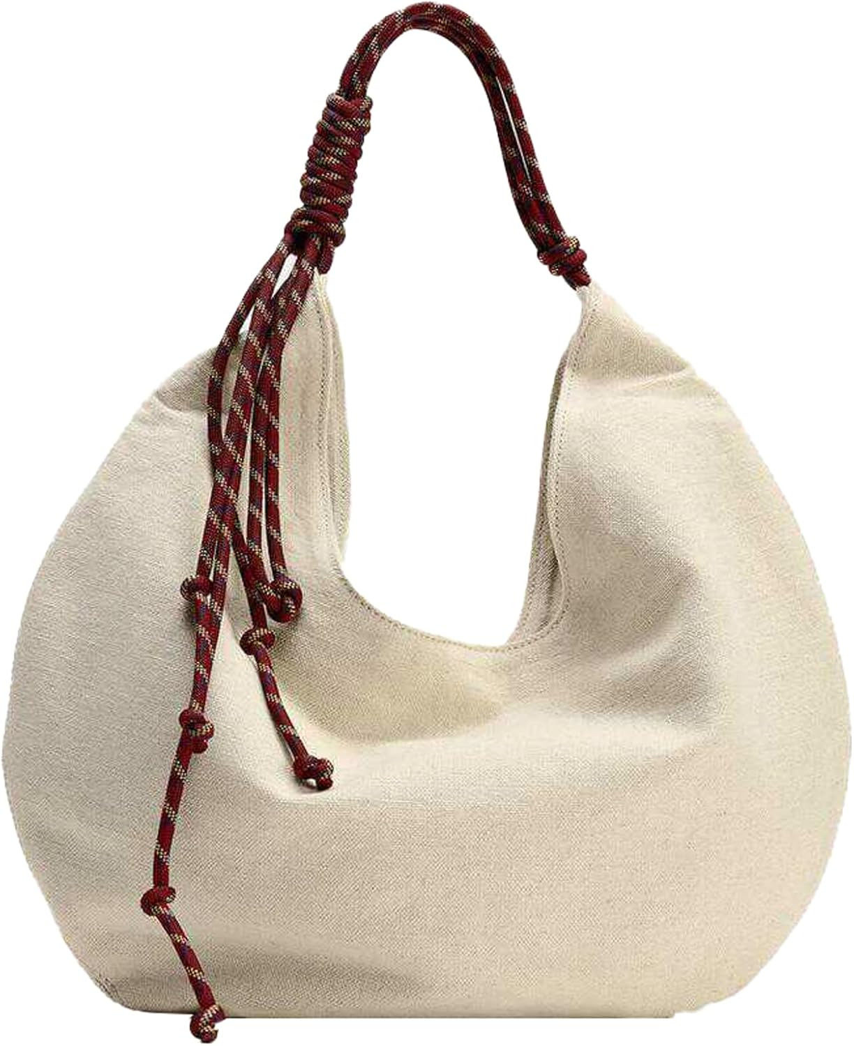 Slouchy Tote Bag Women Fall Suede Canvas Large Capacity