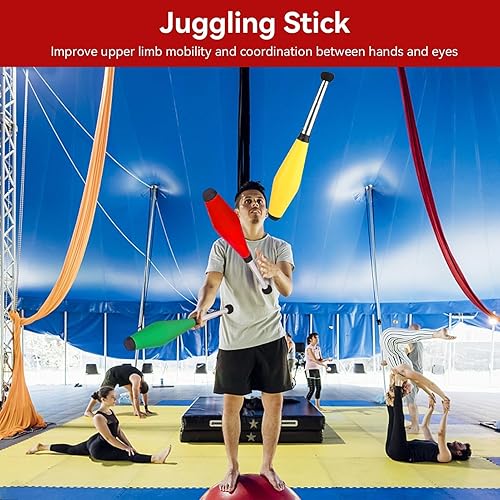 Miniatura 4 de Agatige Palo de malabarismo, palos de malabarismo, ultraligeros pasadores de malabarismo, entrenamiento para niños, juguete acrobático, juguete para