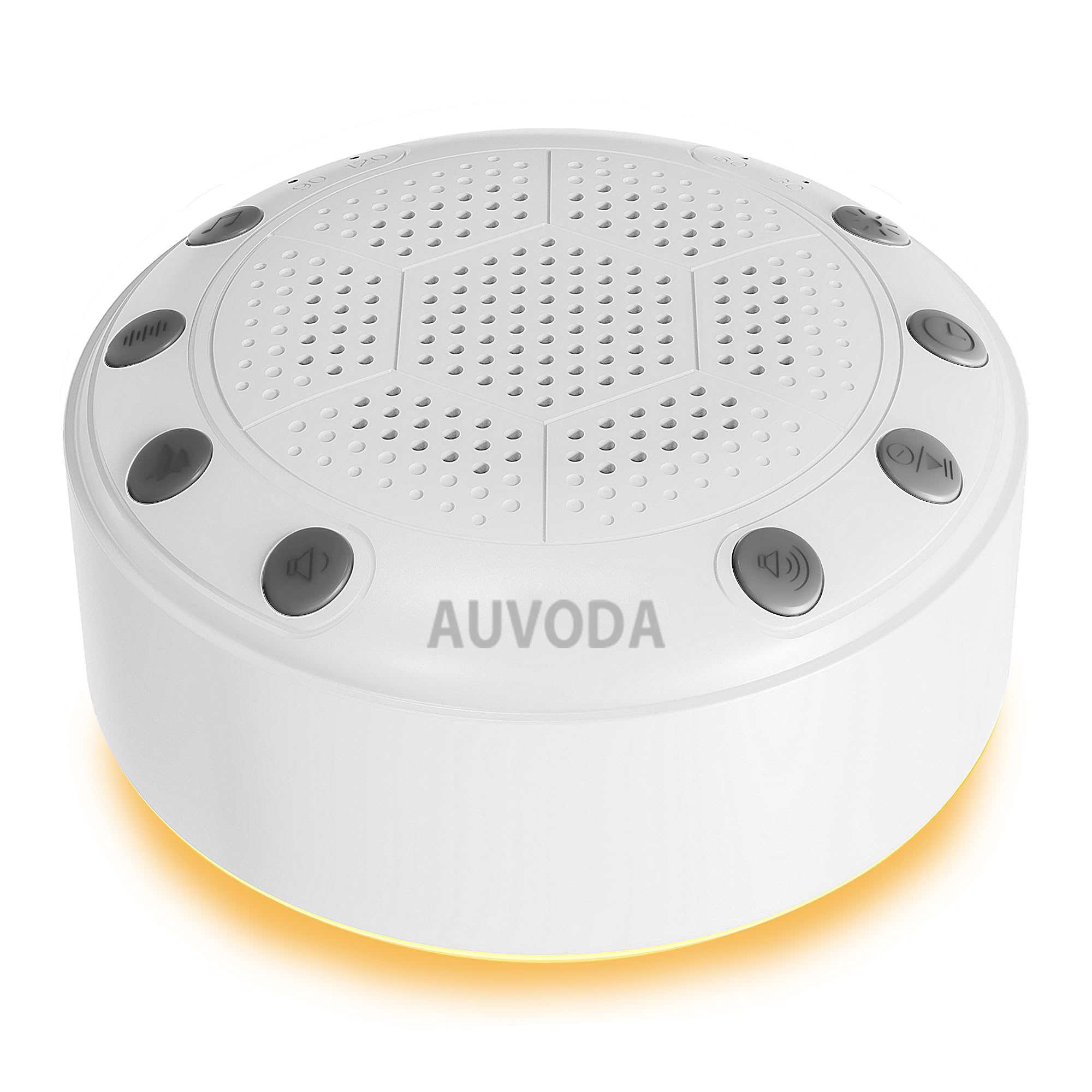 S318 Machine à bruit blanc portable pour dormir avec Bluetooth, 25 sons sans boucle, veilleuse 11 couleurs, mémoire et minuterie, alimentation USB-C, pour bébés, enfants, adultes, maison