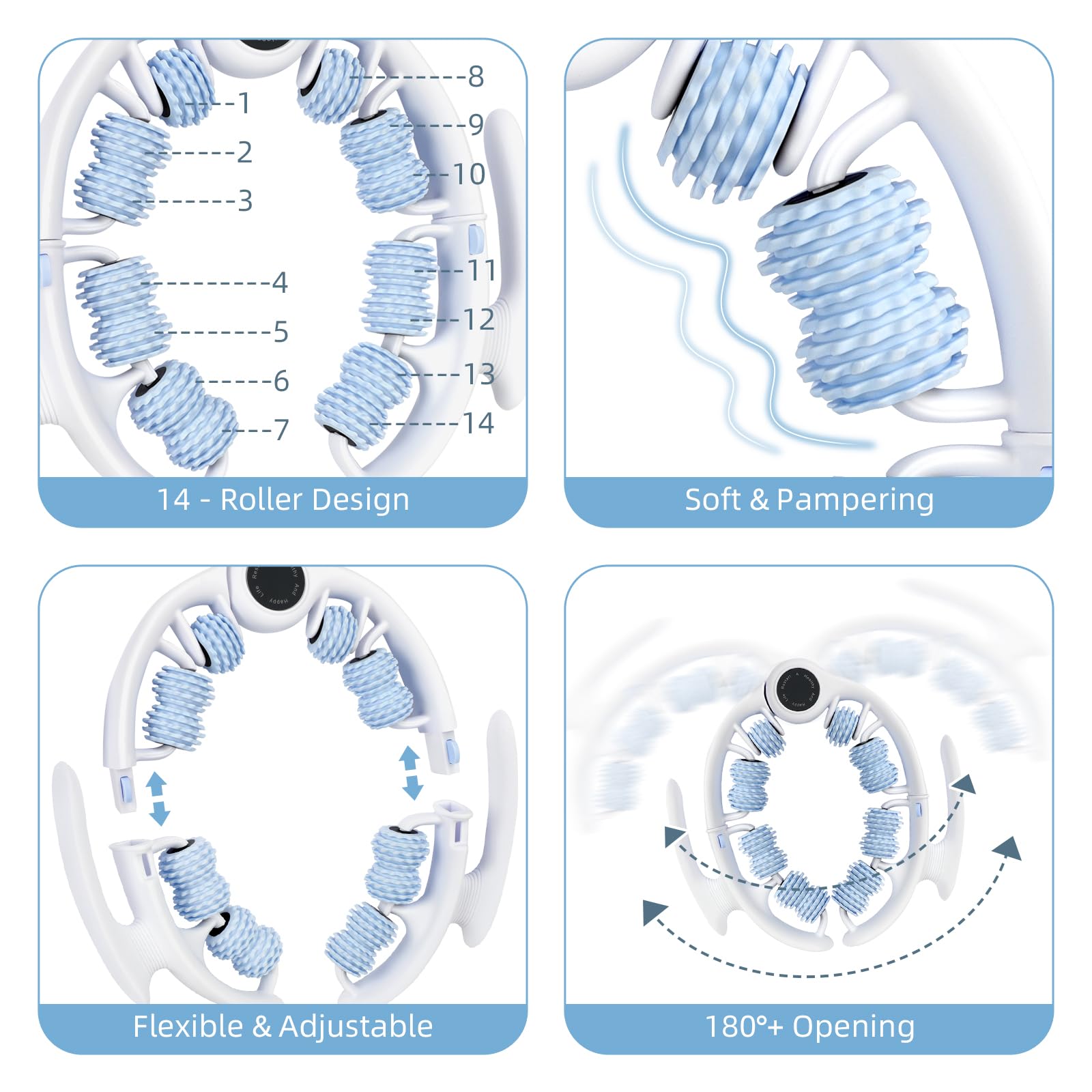 Wałek do masażu nóg 360° antycellulitowy drenaż limfatyczny masażer mięśni