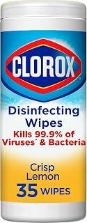 Clorox Disinfecting Wipes, Bleach Free Cleaning Wipes, Crisp Lemon, 35 Count (Package May Vary)