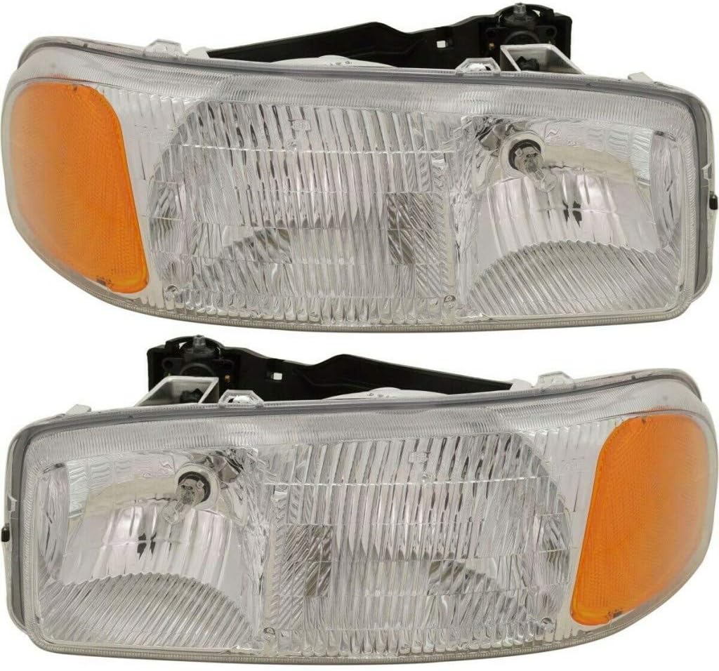 CarLights360: For 1999-2006 GMC Sierra 1500 Headlight Assembly Driver and Passenger Side w/Bulbs | DOT Certified | GM2502188 GM2503188