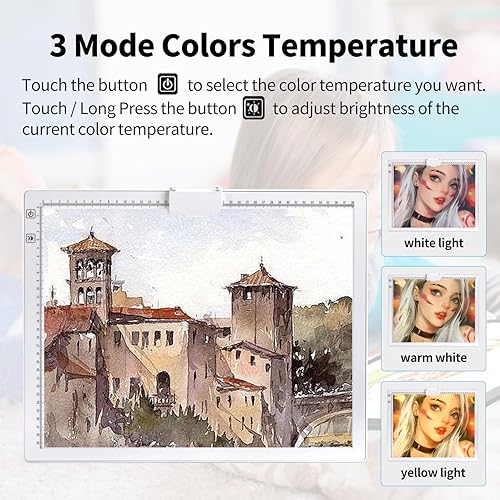 Miniatura 12 de elice - Almohadilla de luz recargable A4 con bolsa, soporte innovador y clip superior, tablero de trazado de luz brillante inalámbrico elice caja