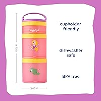 Vista 61 de Whiskware Disney Princess and the Frog, Stackable Snack Containers for Kids, 3 Stackable Snack Cups for School or Travel, Formula and Cupholder Tiana