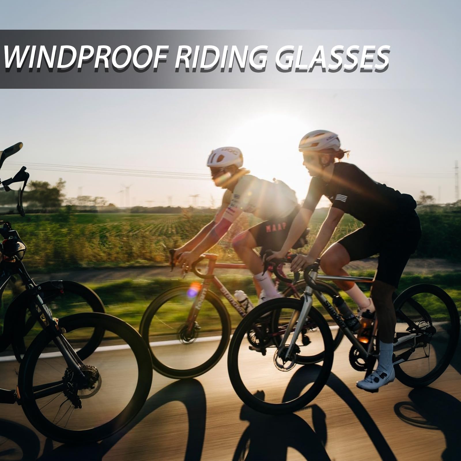 Occhiali Ciclismo Uomo e Donna, Occhiali da Sole Sportivi Protezione UV400, Occhiali Veloci per Equitazione, Sci, Escursioni, Pesca, Regalo per la Festa del Papà
