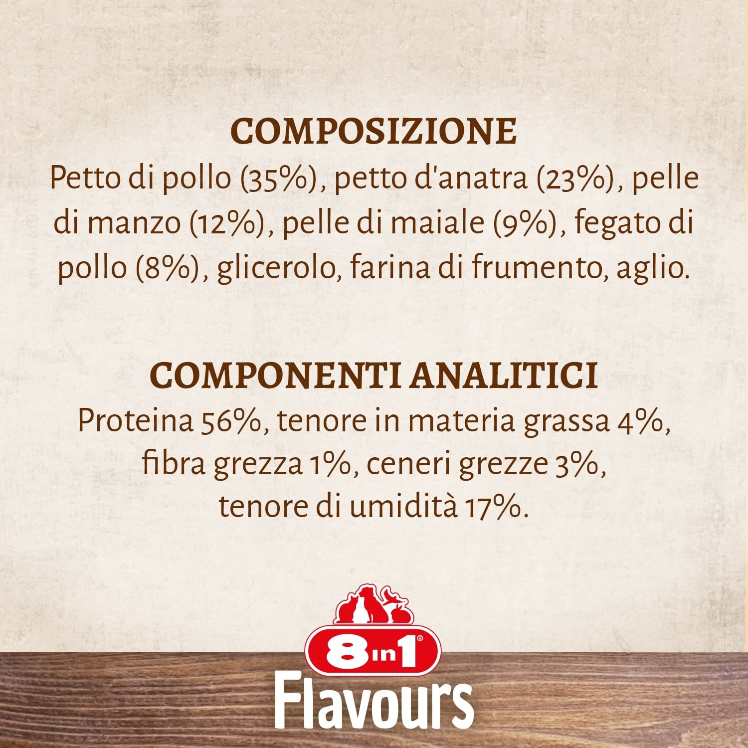 8in1 Triple Flavour Skewers Bastoncini da masticare per cani - Snack da masticare con carne extra, confezione da 113 g (ca. 6 pezzi)