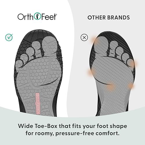 Miniatura 6 de Orthofeet Innovadoras botas ortopédicas para hombres, ideales para fascitis plantar, alivio del dolor de pies y talón. Pantuflas de soporte de arco,