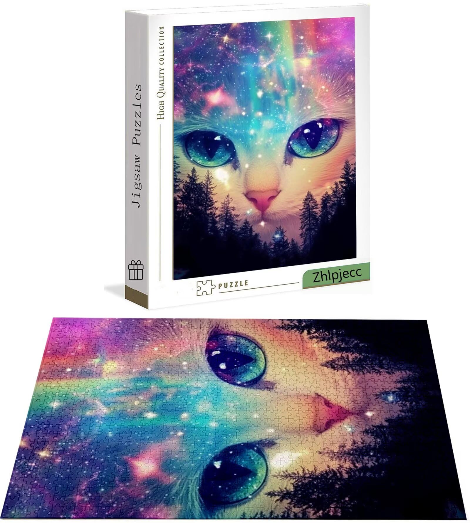 Puzzle 4000 Pièces Chat, Puzzle 4000 Pièces Adultes et Enfants, Puzzles Bois avec Une Boîte d'emballage Exquise, Jeu Éducatif Puzzles Animal, Noël Decoration Maison, Cadeau Femme, Cadeau Homme H-7046