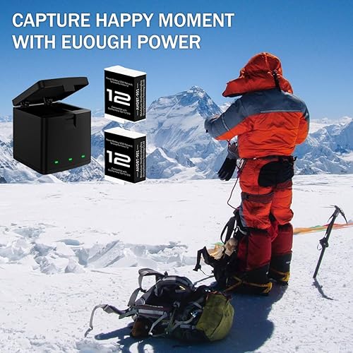 Miniatura 7 de 2 Enduro Batteries Compatible with Gopro Hero 12 Black with 3 Channel Charger Power Battery for Gopro12 11 10 9 Portable Charger Accessory for Go