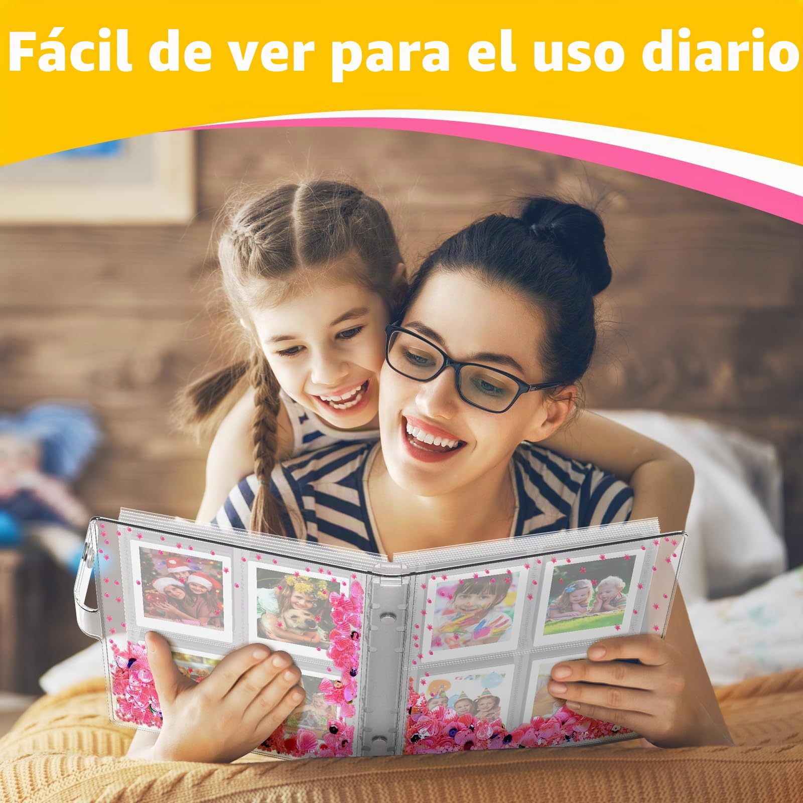 Álbum de fotos pequeño para Instax Mini, álbum de fotos para Polaroid, álbum de fotos para niños, para Instax Mini 11 12 40 KODAK Mini Photo (200 fotos) | Álbum de fotos para Polaroid, compatible con Fujifilm Instax Mini 11 12 40 Kodak Mini Photo, Medias