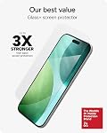 ZAGG Glass+ Screen Protector for iPhone Air - 3X Stronger, Impact & Shatter Protection, Scratch & Smudge-Resistant iPhone Tempered Glass, InvisibleShield, Easy PerfectFit Install