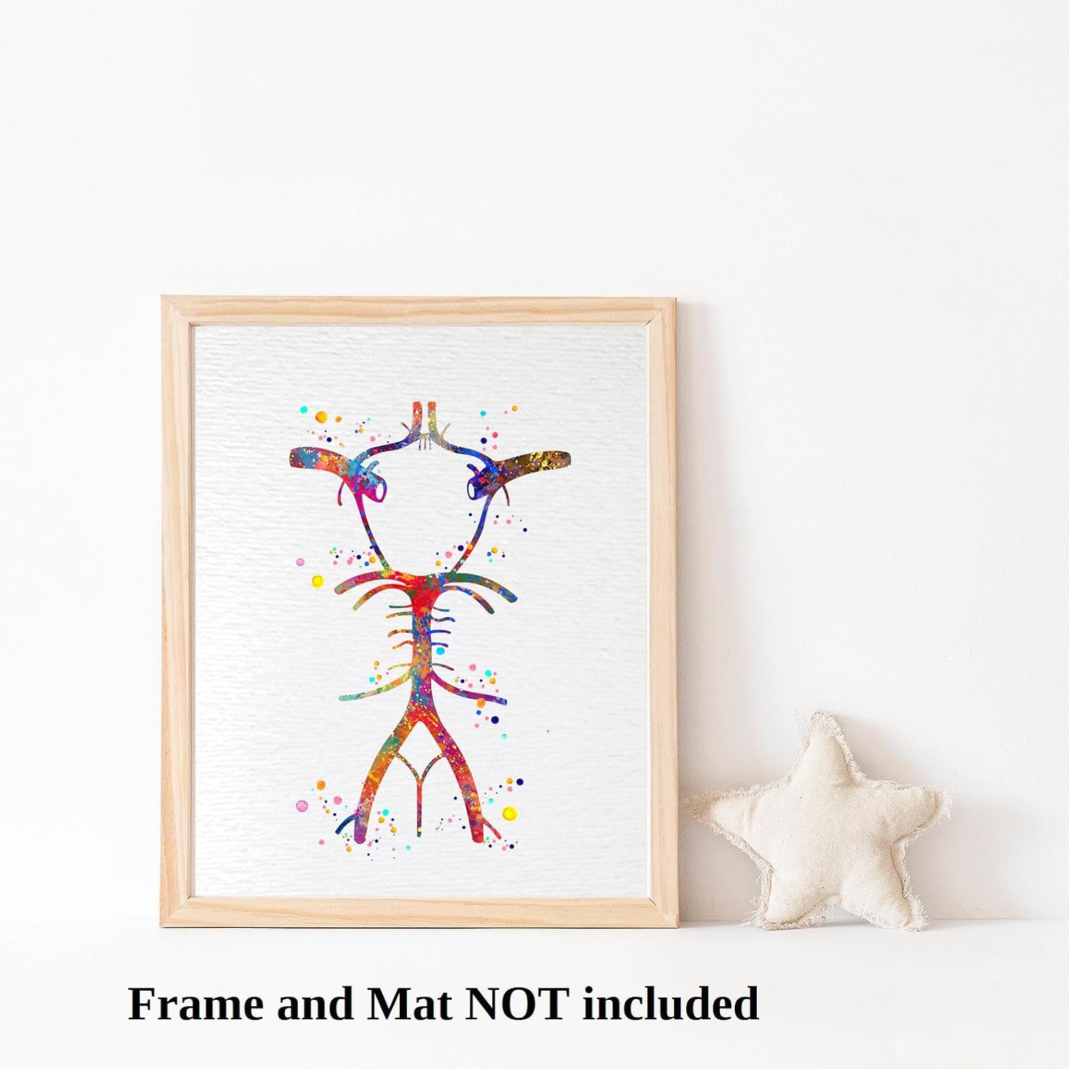 Dignovel Studios 11X14 Unframed Circle Of Willis Watercolor Art Print Postereries Brain Medical Neurologist Office Wall Neurology DN630