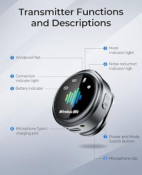 Magnetic Wireless Microphone for iPhone: Smart Noise Reduction