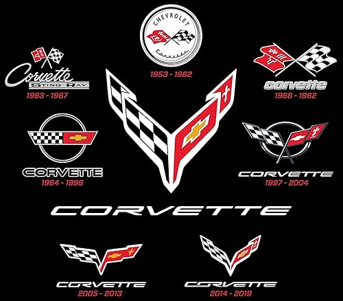 Miniatura 5 de JH DESIGN GROUP Camiseta de Corvette para Hombre C8 C7 C6 C5 C4 C3 C2 C1 Camiseta de Collage