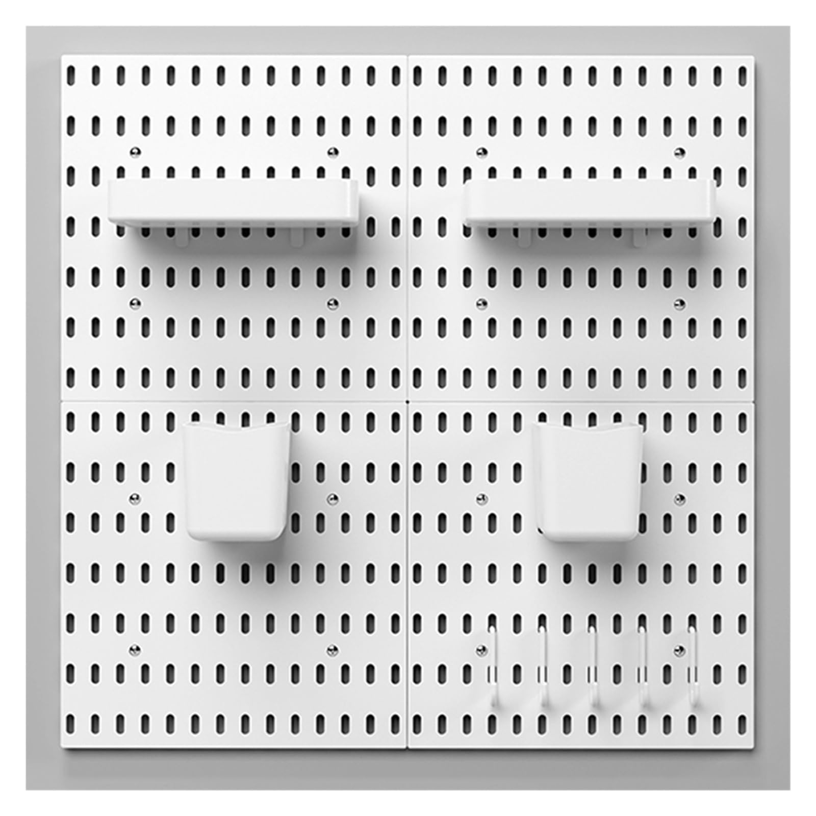 Tableros Perforados para Paredes, Paneles de Tablero Perforado, Kit Organizador de Pared de Tablero Perforado, Panel de Tablero Perforado para exhibición de Montaje en Pared con Accesorios d