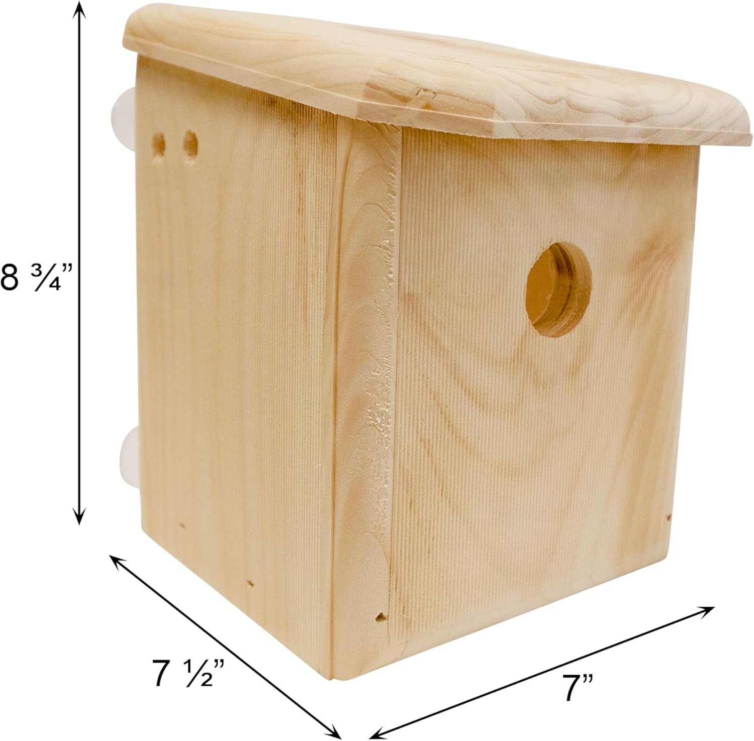 Coveside Window Nest Box Birdhouse | View Nesting Birds Up Close | 1.25" Entry | Suction Cup Mount | Clear Viewing Panel | Eastern White Pine | Made in USA | Indoor Bird Watching Gift