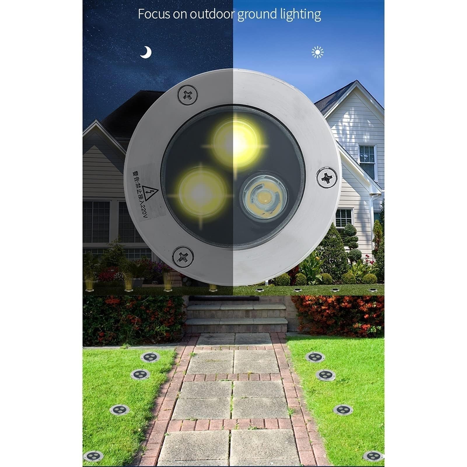 4PCS Illuminazione Subacquea - Faretto Subacqueo A LED - Luce Subacquea A LED, Luce Sotterranea 3W, Luce Di Paesaggio Ultra-sottile Impermeabile IP68, Utilizzato Per Illuminazione Esterna E Subacquea(