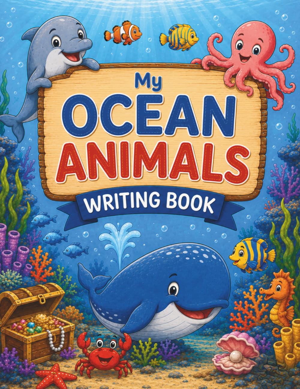 My Ocean Animal Writing Book: A Fun Colouring, Tracing and Handwriting Workbook for Young and Early Learners (Colouring & Writing Books Created by an ... Mum for Growing Confidence Through Learning)