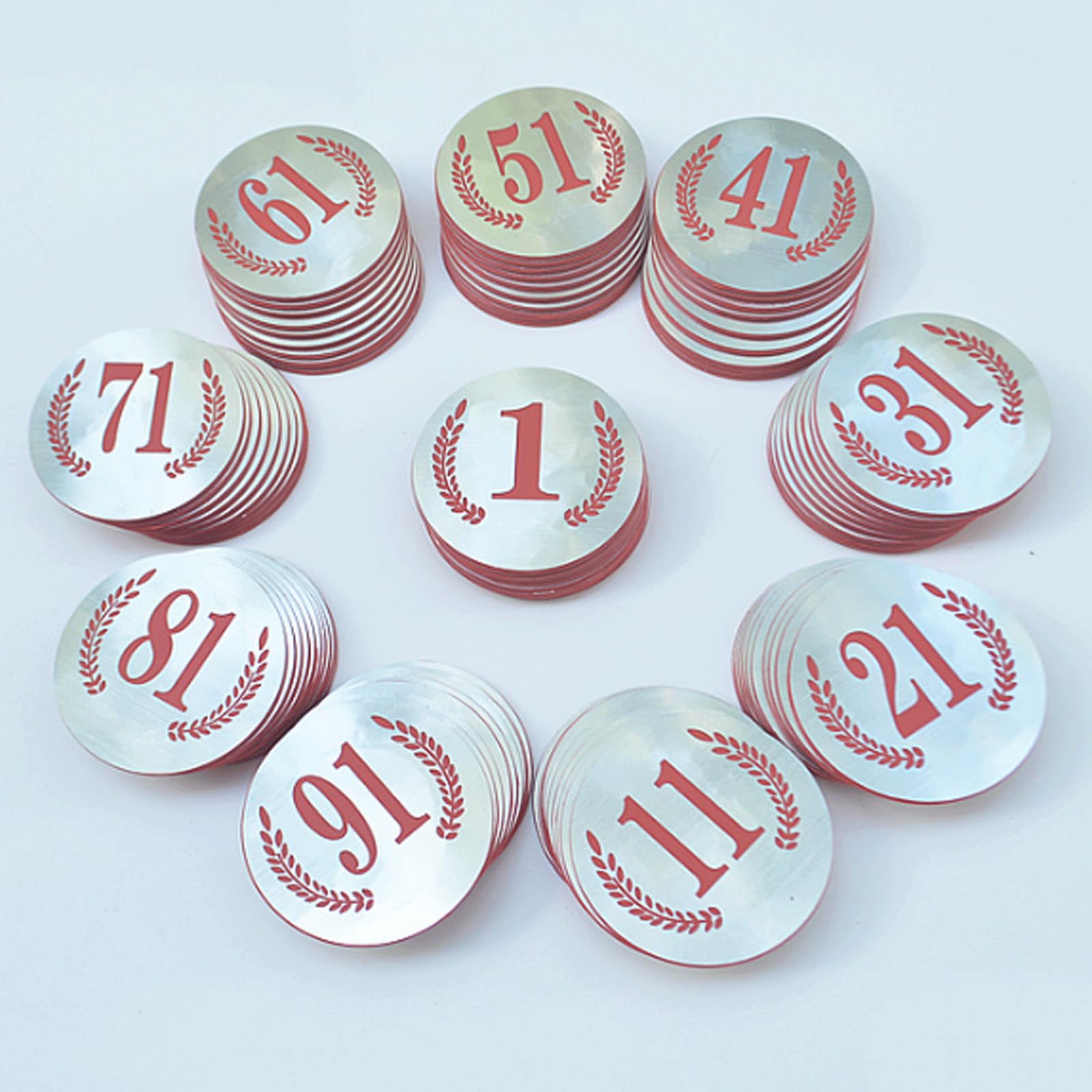 Porte-Cartes de Table à Longue Tige en Acier Inoxydable, 10 pièces, Rond, pour Cartes de siège, Porte-numéro de Table, Pince en métal pour dîners