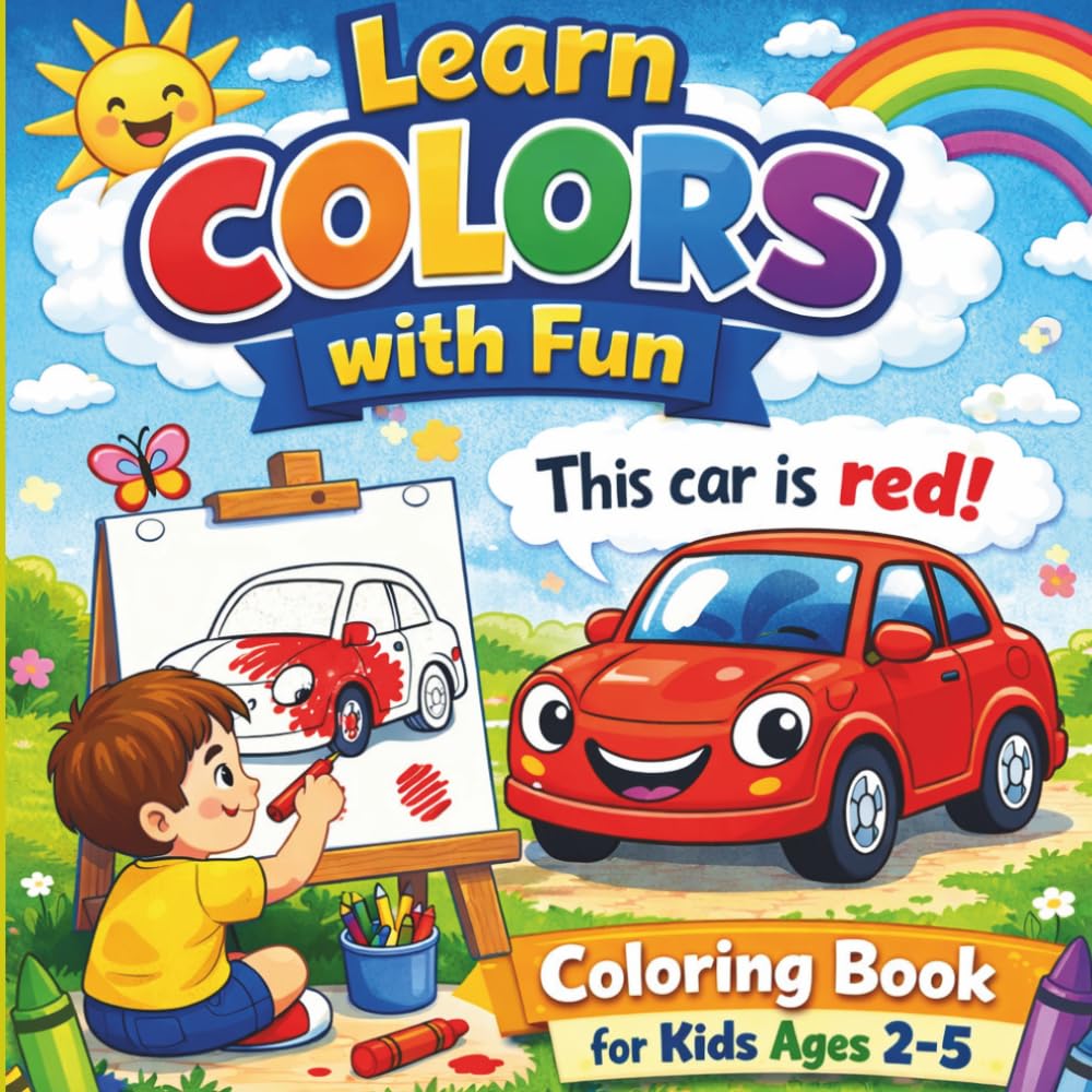 Learn Colors with Fun Coloring Book: 20 Easy and Engaging Coloring Pages to Learn Colors | Fun and Educational Activity Book for Kids