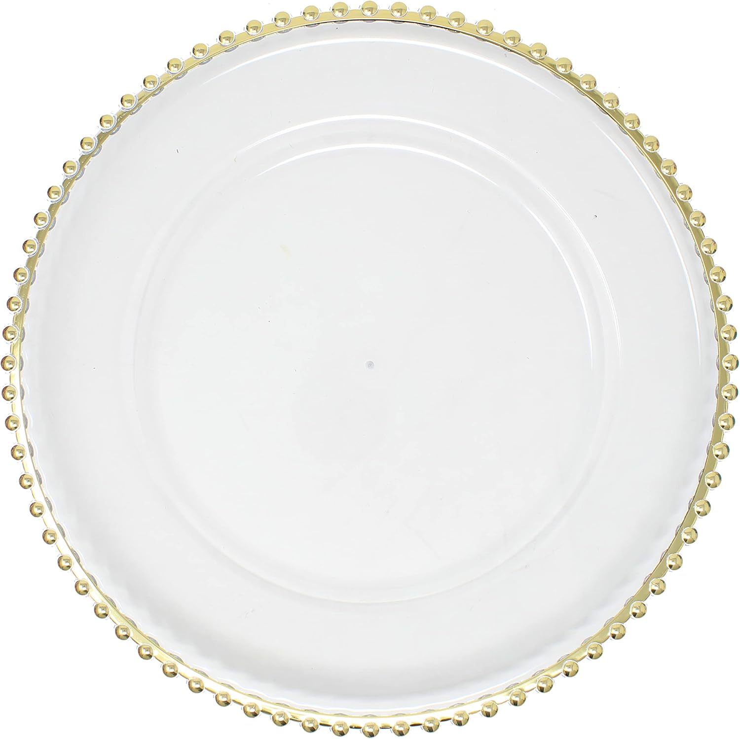Platos Cargadores Ms Lovely con Borde Dorado - Set de 6