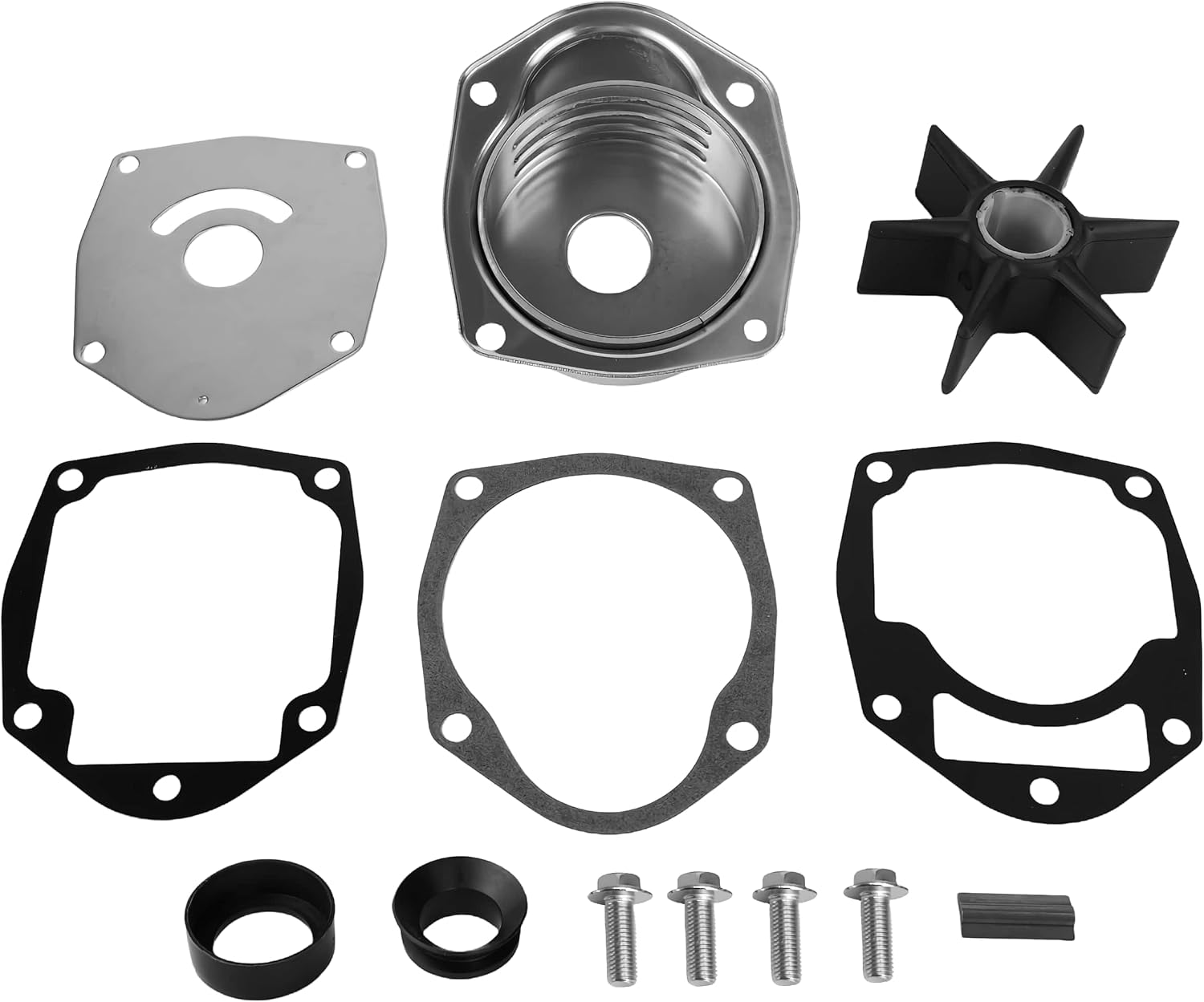 817275A08 Upper Water Pump Impeller Repair Kit Compatible for Mercury Marine Outboard 135 150 175 200 225 250 275 HP Boat Motor Engine Parts Replacement Sierra Marine 18-3406