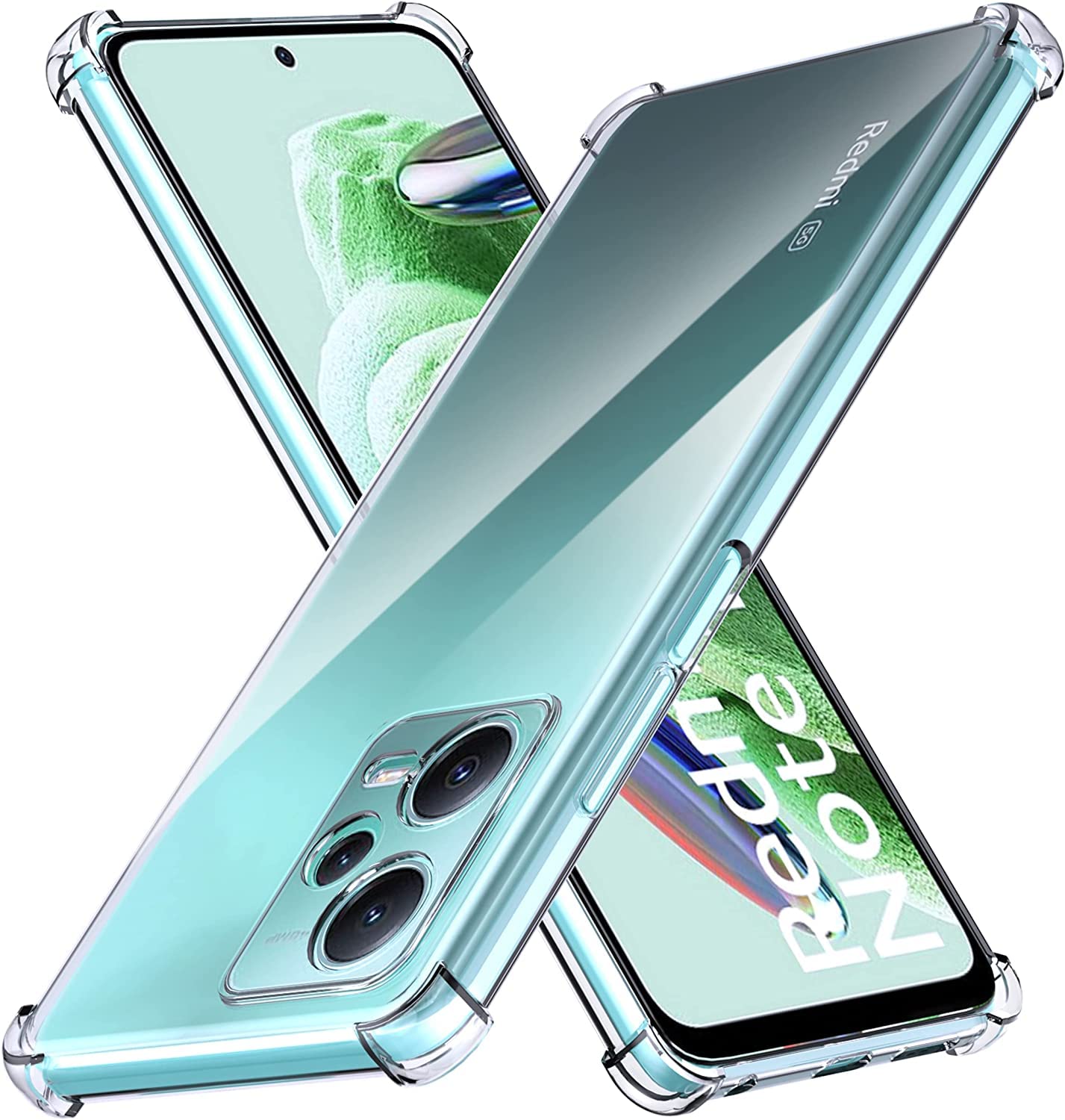 Zege Xiaomi Redmi Note 12 5G Case Cover (Not For 4G) Soft Tpu Silicone Case Lightweight Shock Protective Cover With Camera Protection Designed For Xiaomi Redmi Note 12 5G (Clear)