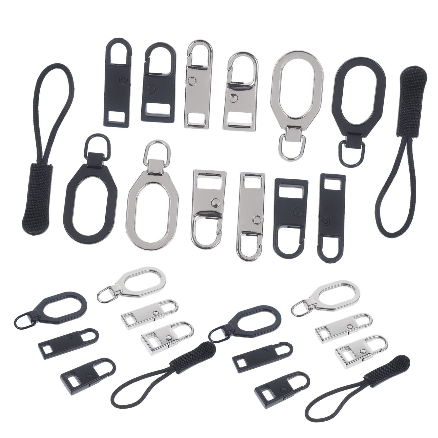 Operitacx 96piezas Kit De Reparación De Tiradores De Reemplazables Para Ropa Mochilas y Equipaje Accesorios y Prácticos