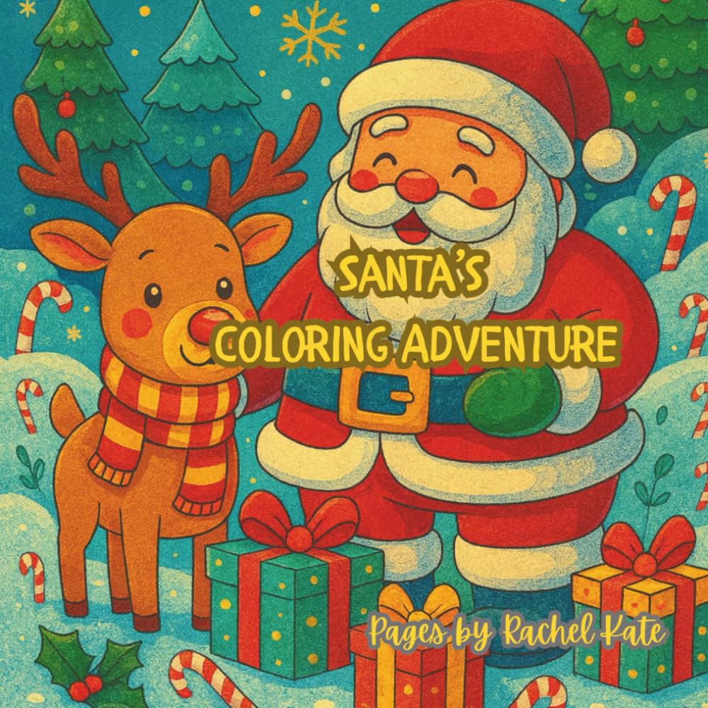 Santa's Coloring Adventure: Festive Christmas Scenes for Creative Little Artists