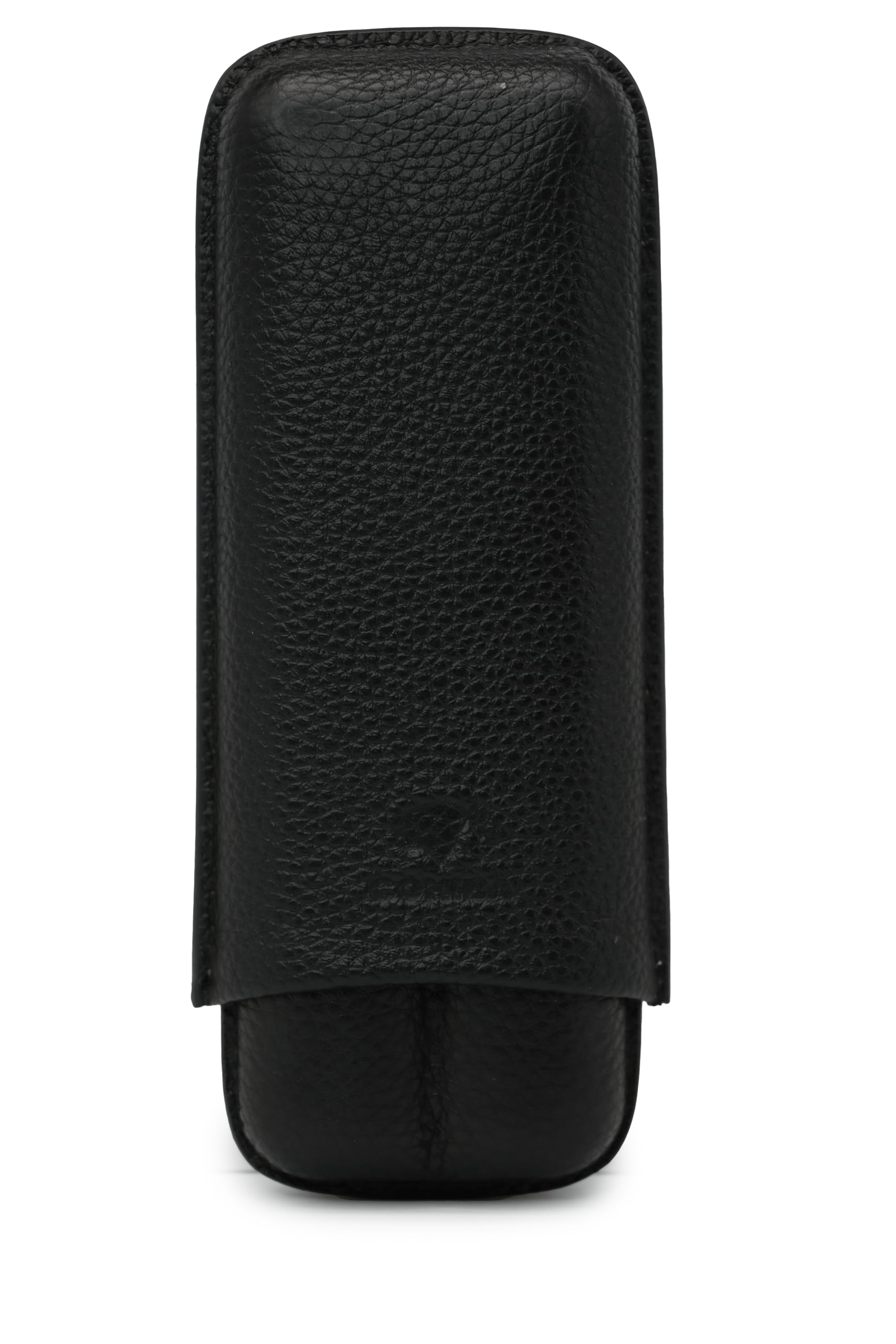 Cigar Case Holder - Black Leather 2 ct Adjustable Cigar Case Travel Holder