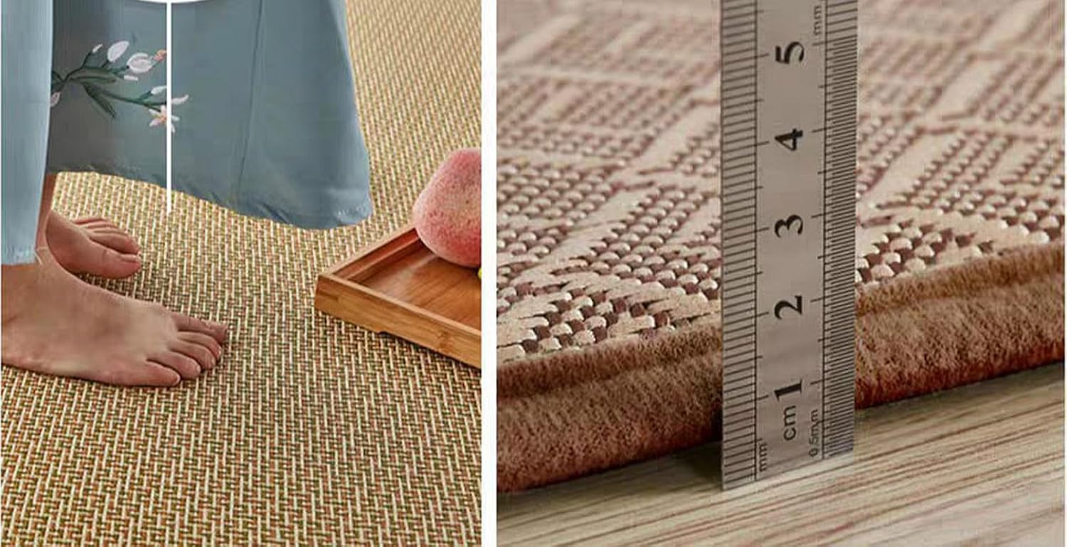 Amazon | 畳 マット夏用ラグ 夏用 ラグ カーペット い草 敷き 畳 榻榻米 ゴザ ユニット 琉球畳 たたみ 夏 冷感 部屋 ごろ寝 お昼寝  ごろ寝座布団 和風 折りたためる 便利な収納 天然素材 滑り止め (C,120*180CM（6つのグリッド）) | ZYUZES | イ草・畳マット  ... 夏用ラグマット い草 敷き 畳 マット 榻榻米 夏 冷感 部屋 ごろ寝 お昼寝マット ごろ寝座布団 和風 折りたためる 便利な収納