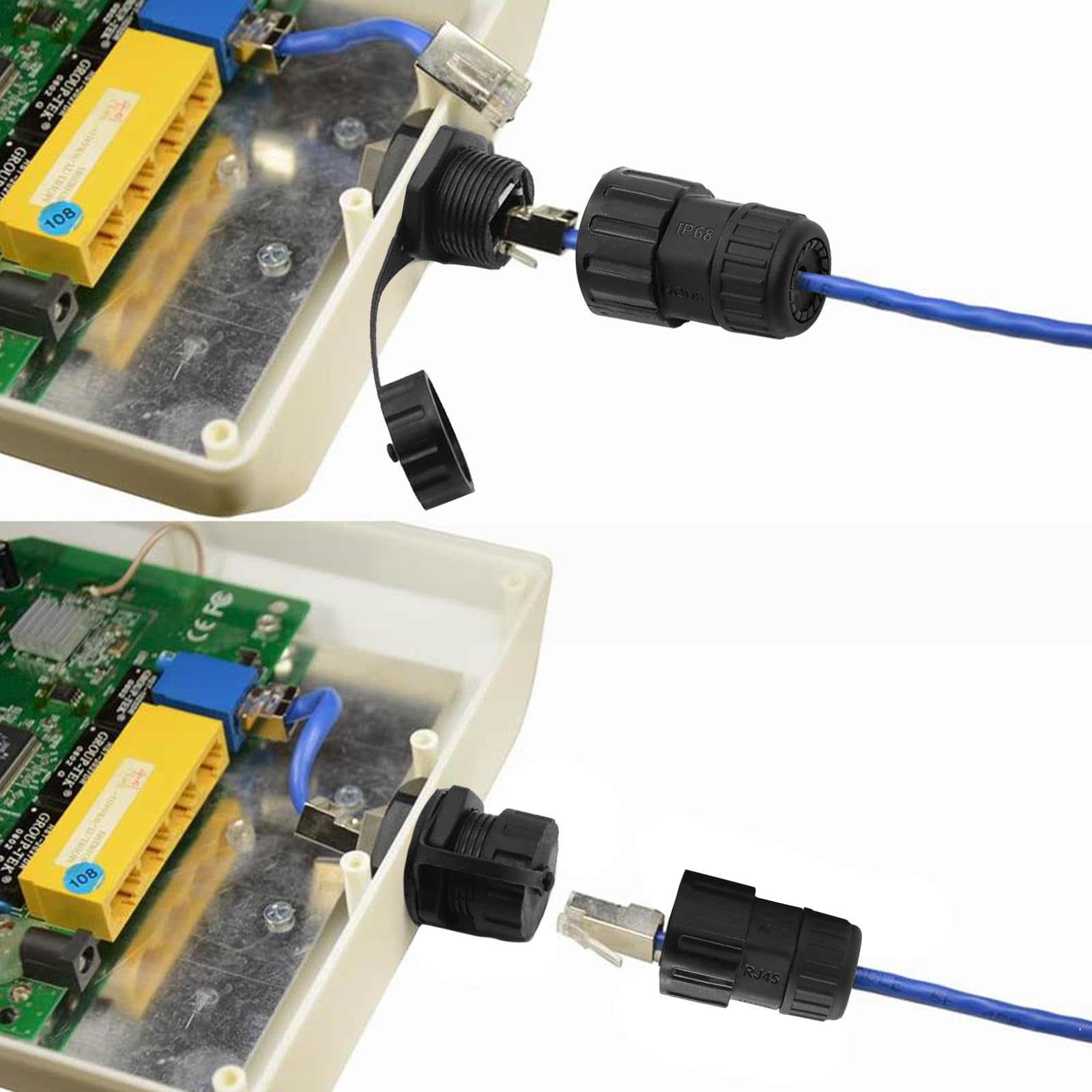 Shielded RJ45 Connectors - PoE & Cat5e/6 -6 Shielded RJ45 Connectors - PoE & Cat5e/6 -6