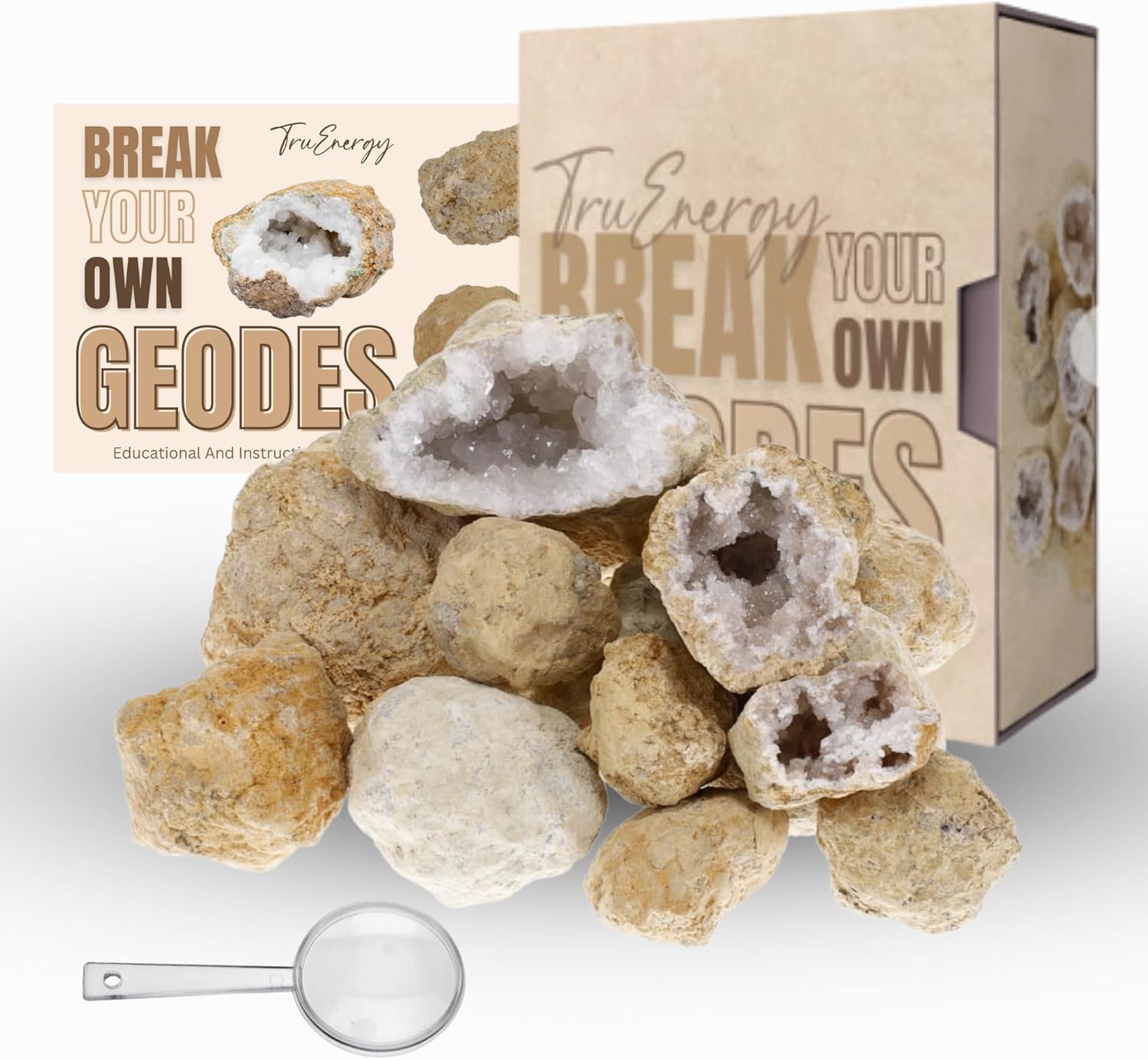 TruEnergy Assorted Break Your Own Geodes with Crystals 1.