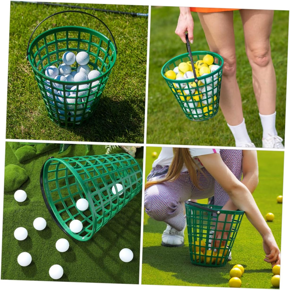 Cabilock 2pcs Golf Storage Basket Lightweight Plastic Container for Portable Golfing Accessory and Use